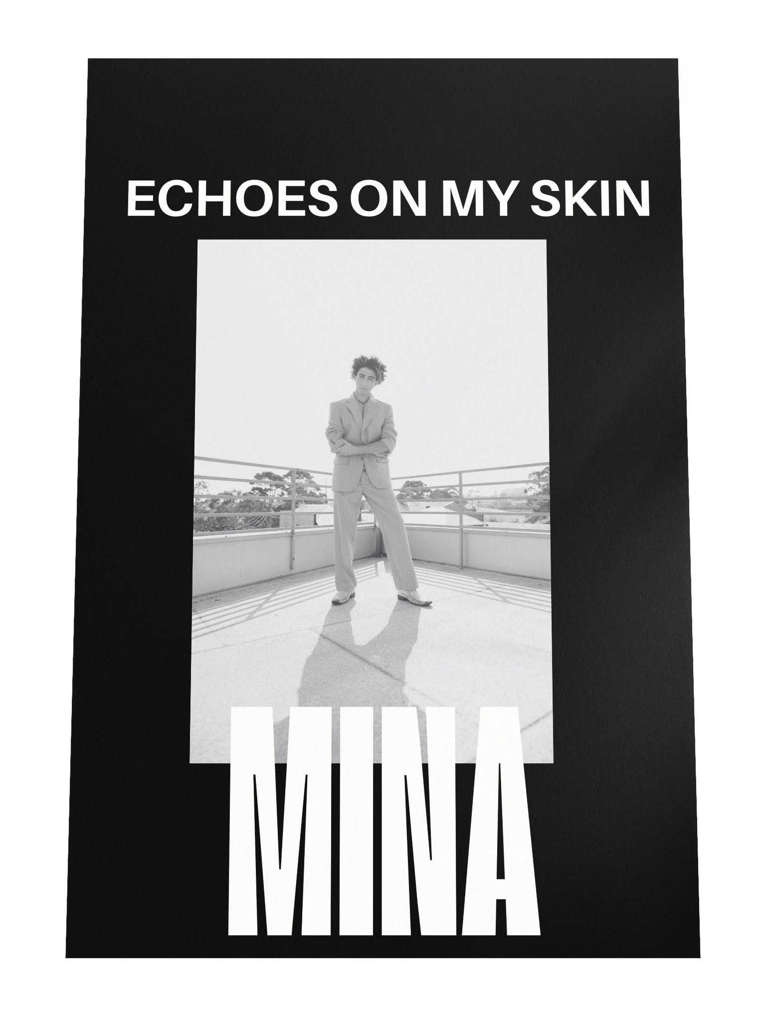Echoes On My Skin — MINA B&W Poster product image (4)