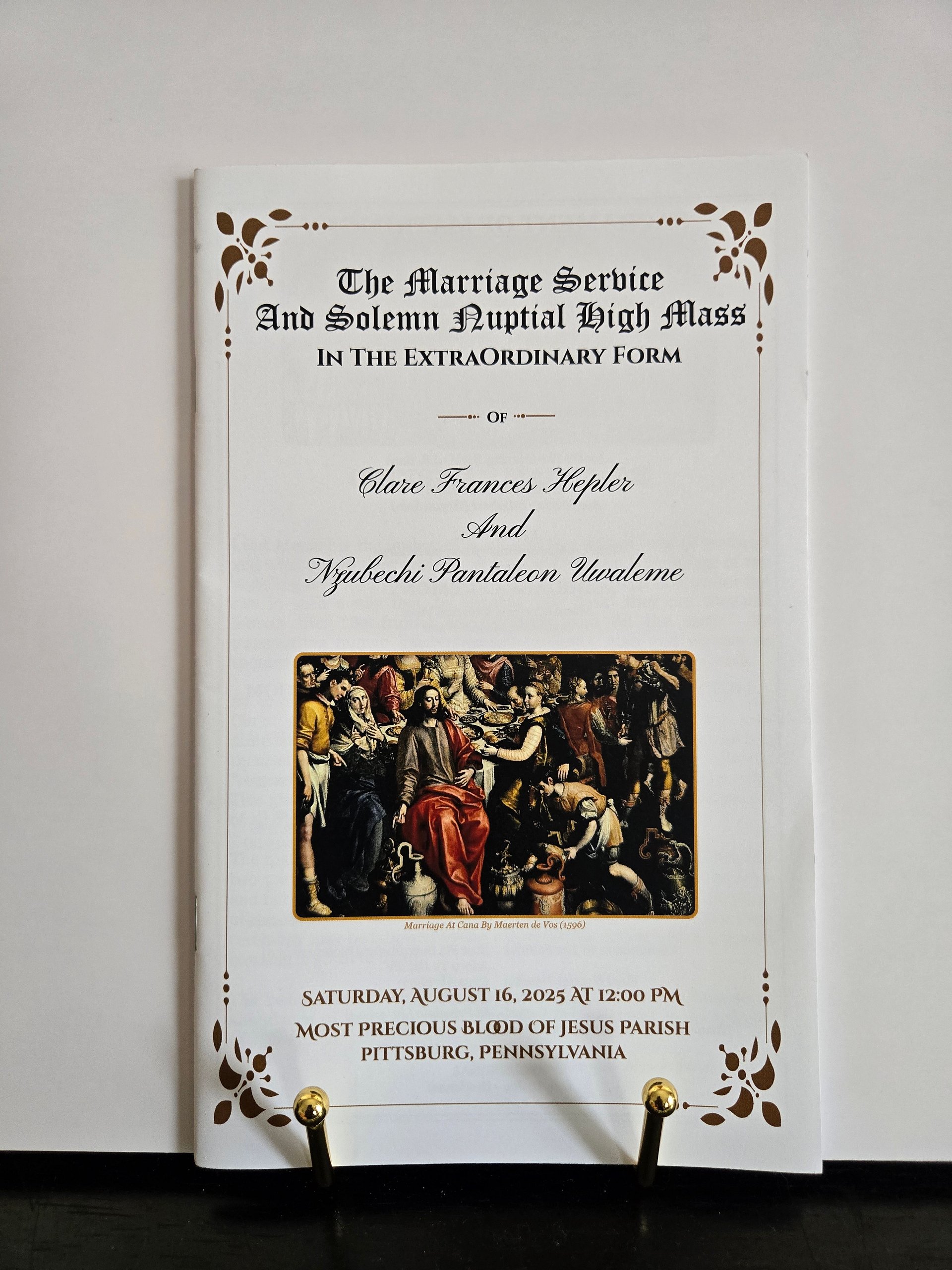 Catholic Wedding Program Booklet for Nuptial Mass in the Extra-Ordinary Form product image (5)