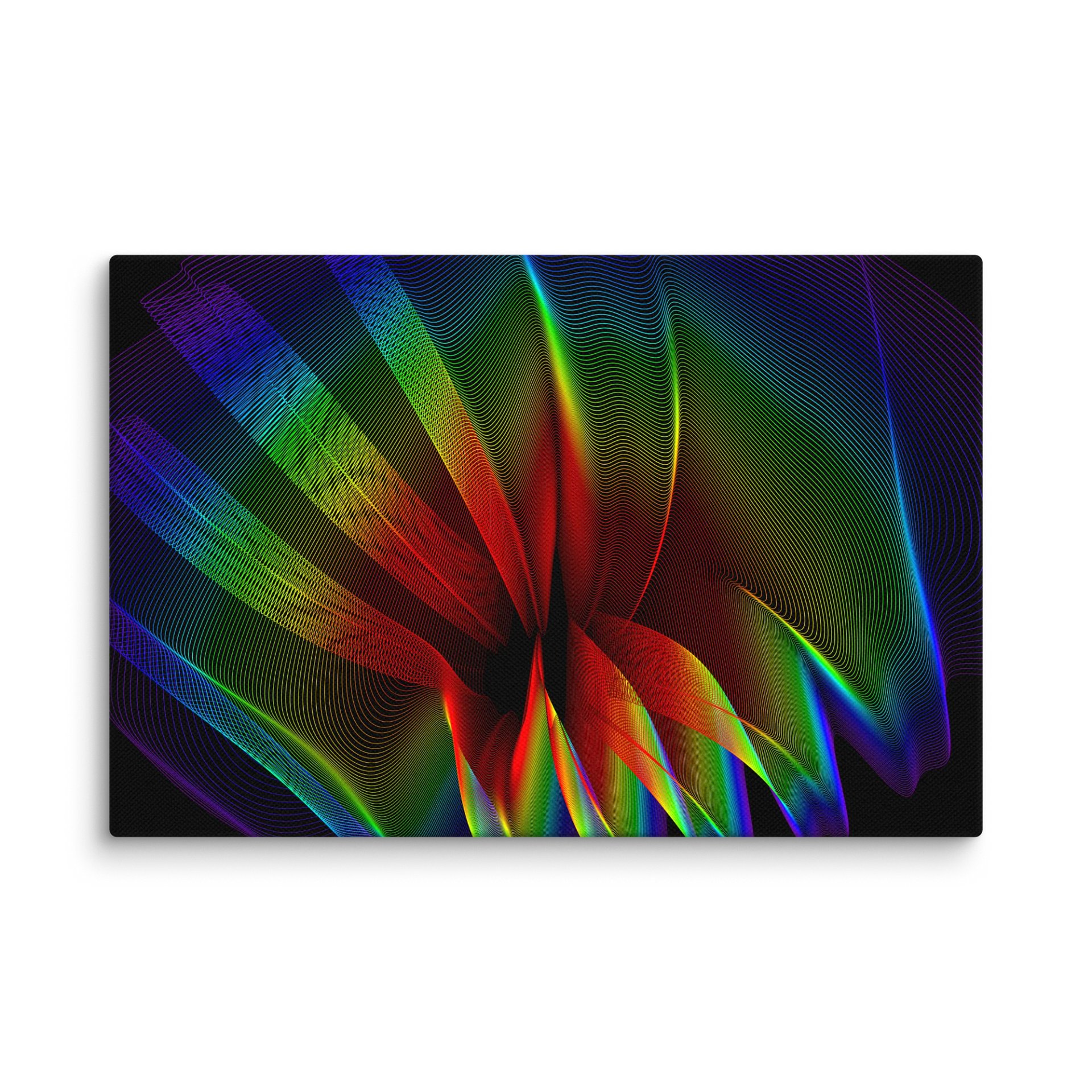 Sparse Spectral Spaceport Delta - Diffraction Curves Physics Art Canvas Print product image (1)