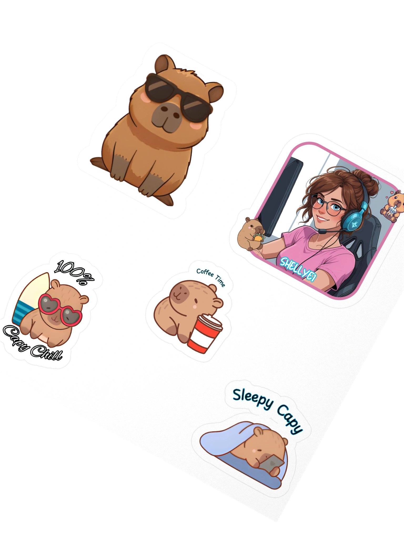 Capybara Stickers Sheet 3 product image (2)
