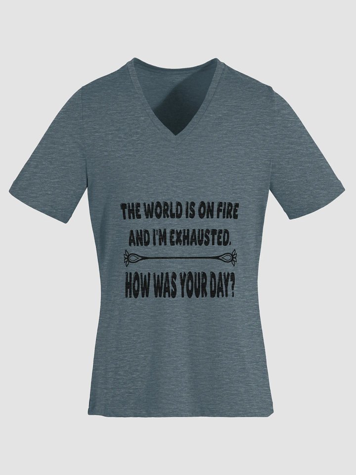 Exhausted, your day? v-neck shirt product image (1)