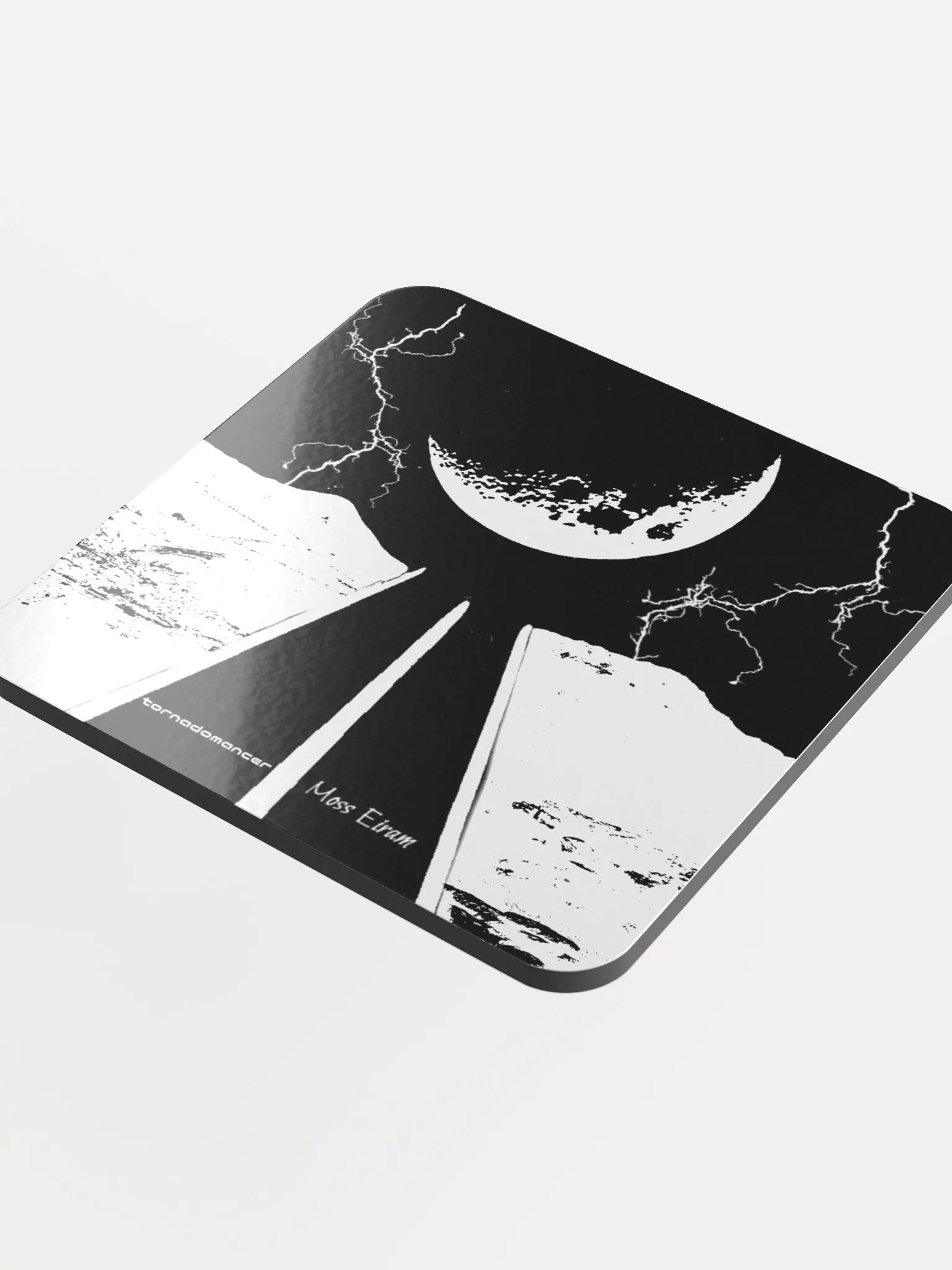 Tornadomancer Cork Coaster (Black & White) product image (1)