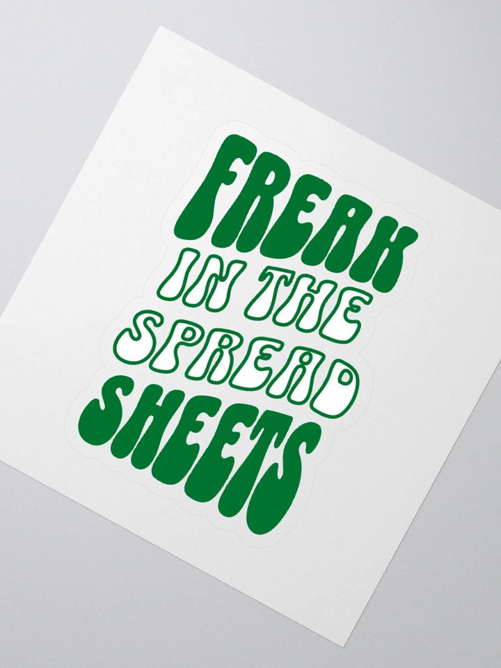 Freak in the Spreadsheets Kiss Cut Stickers product image (2)