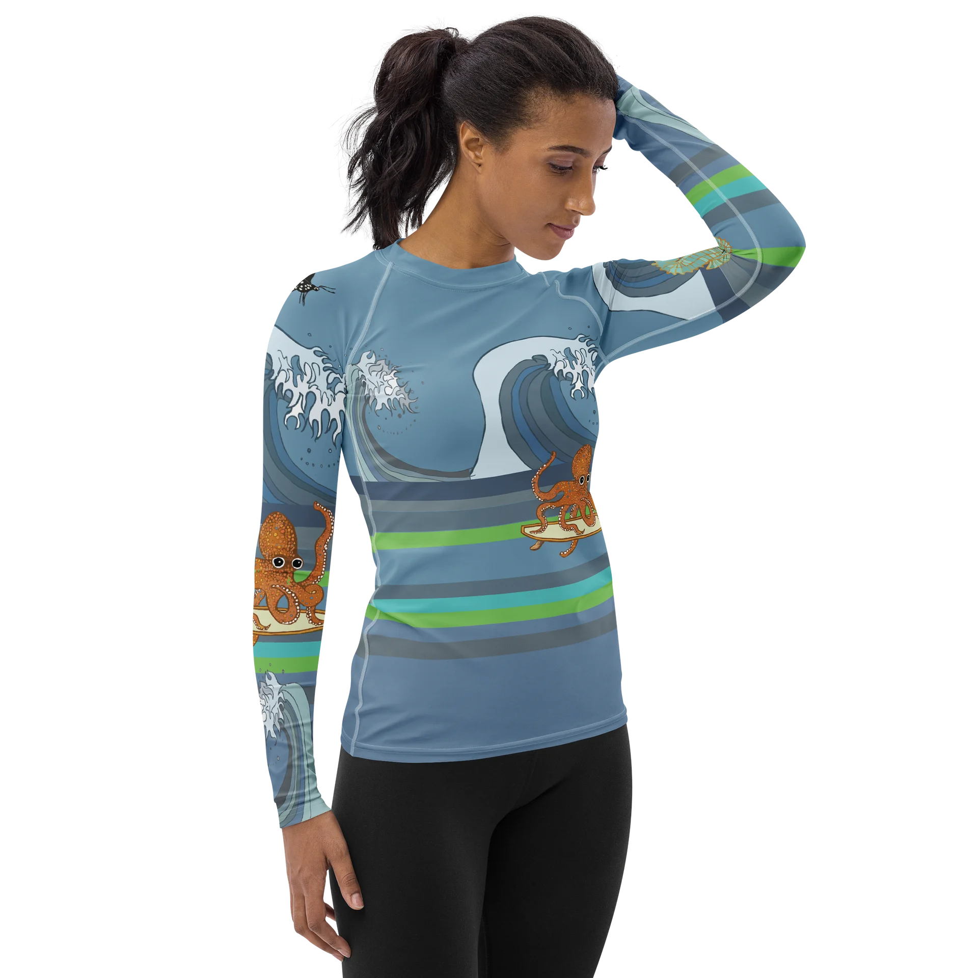 Octopus Wave Women's Rash Guard product image (4)