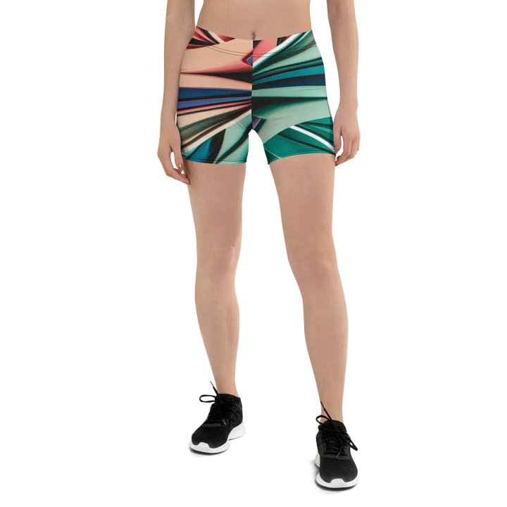 TDS Music Women's Bike Shorts with Abstract Geometric Print (XS-3XL) product image (1)