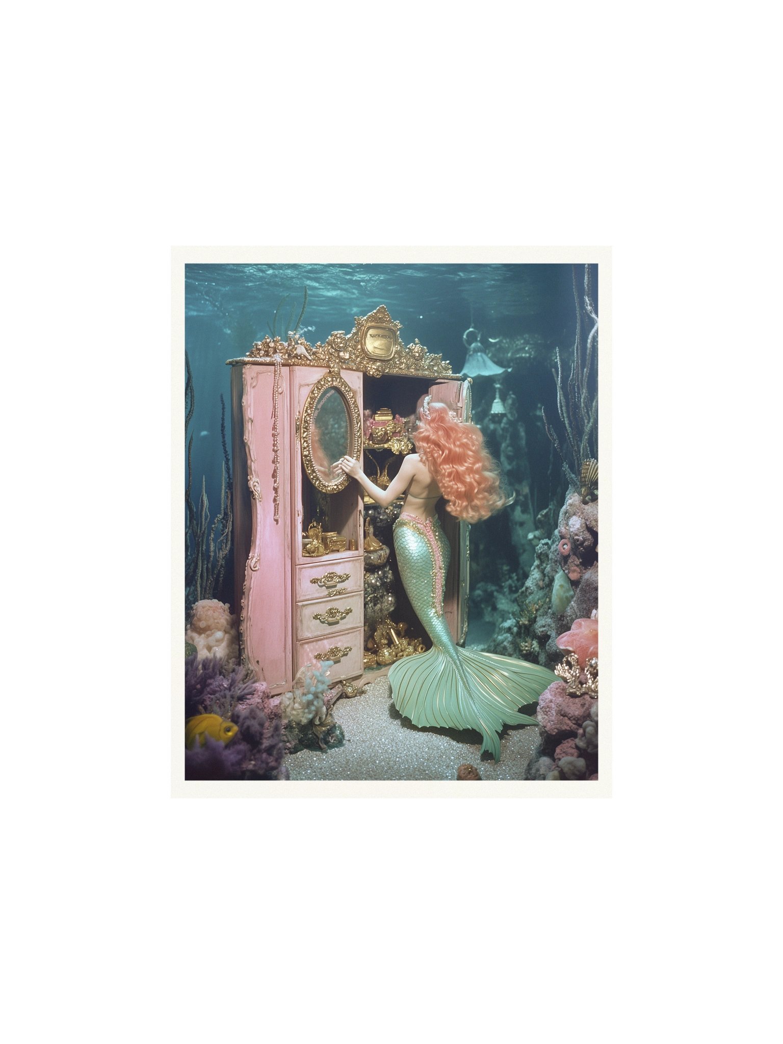 Mermaid Vanity Under the Sea Art Print product image (1)