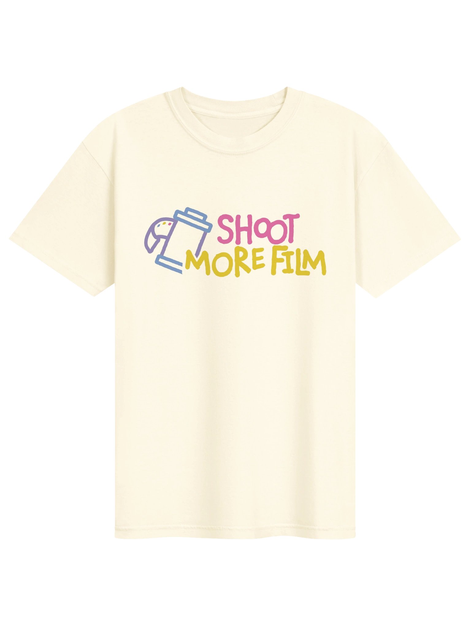 Shoot More Film Colored Logo Heavyweight Tee - Cream product image (1)