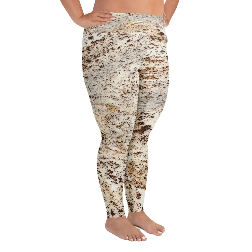 Expresso Swirl Plus Size All-Over Print Dark Roast High-Waisted Leggings product image (4)