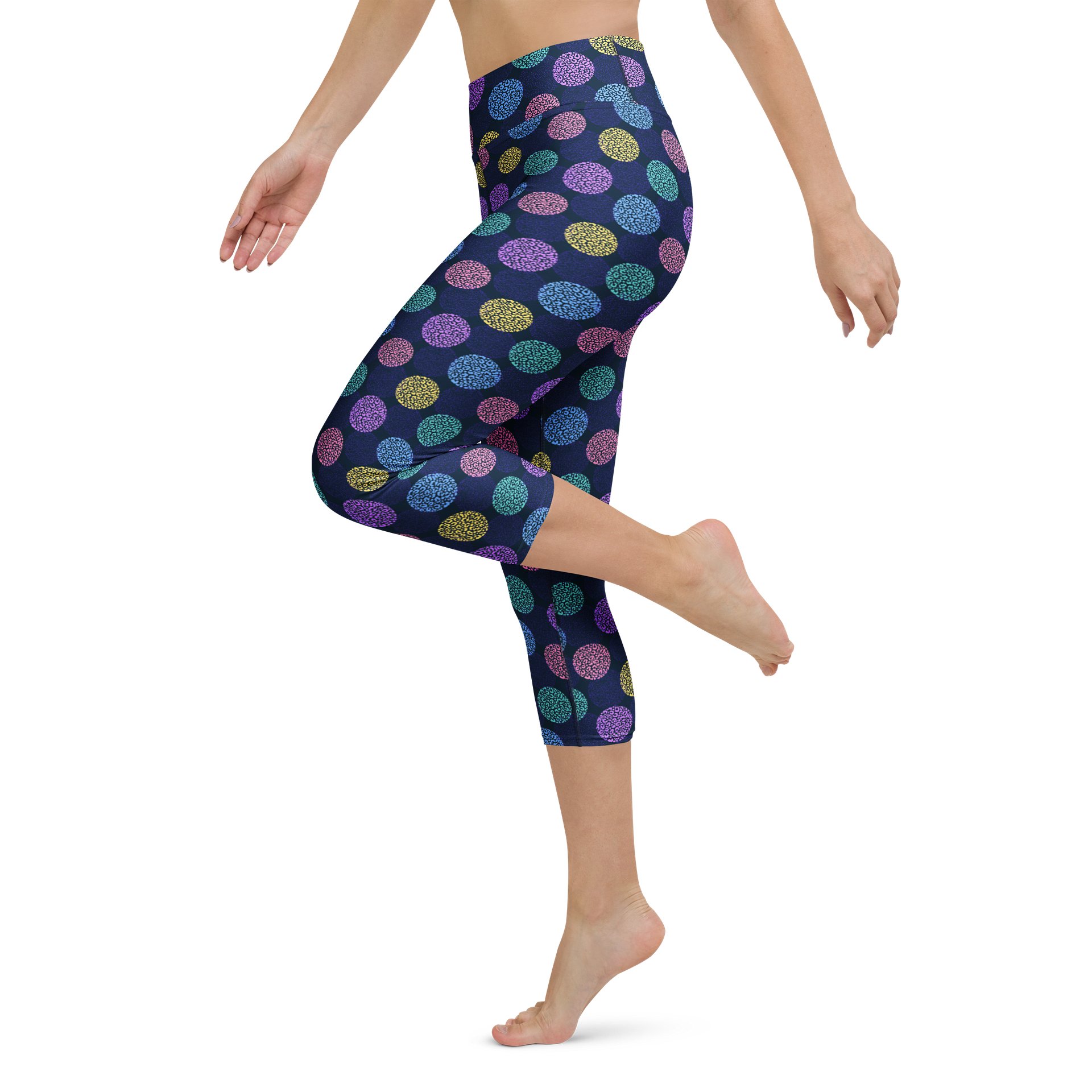 Colorful Leopard Print Yoga Capri Leggings product image (5)