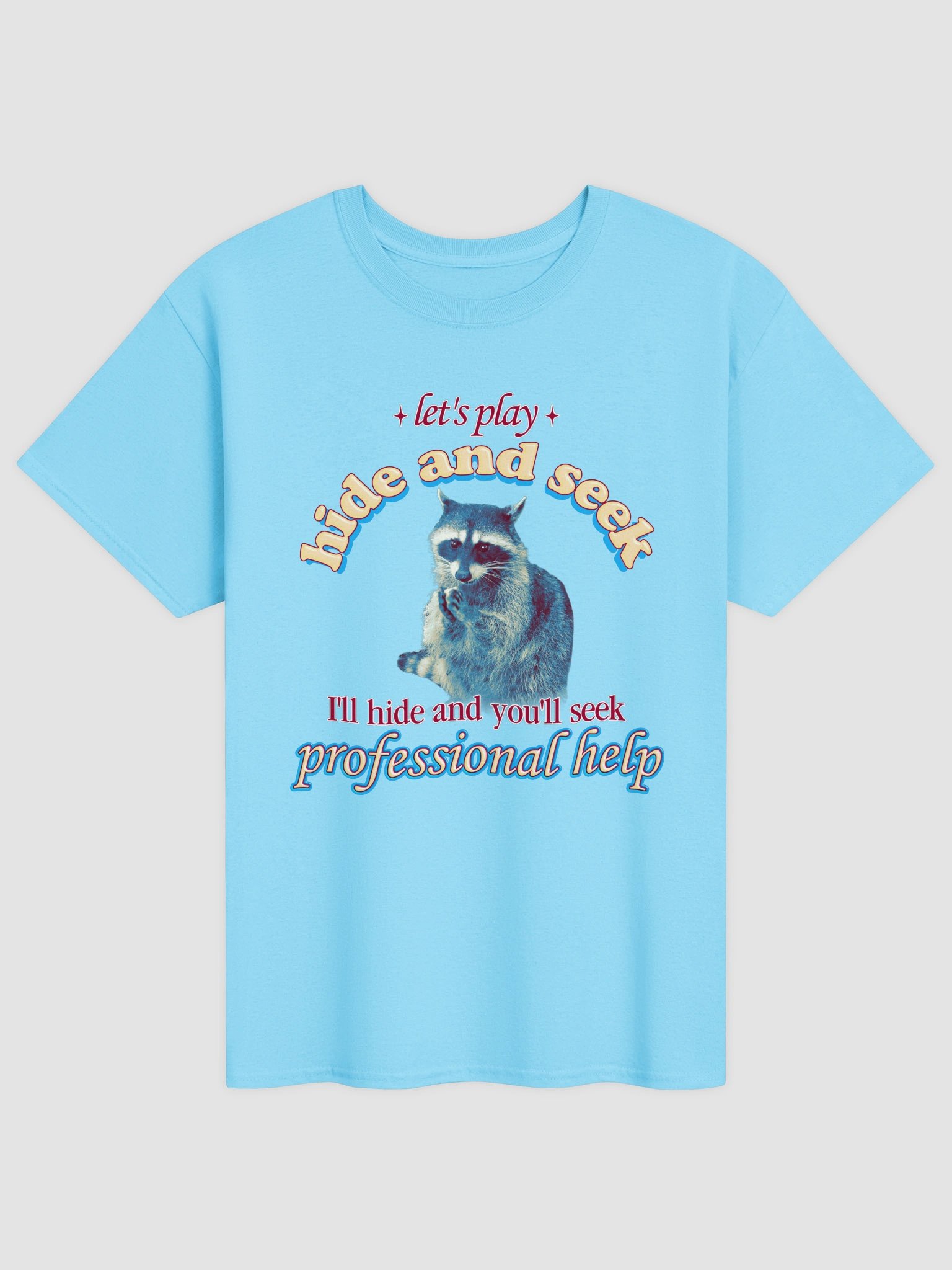 Let's Play Hide and Seek Raccoon T-shirt product image (1)