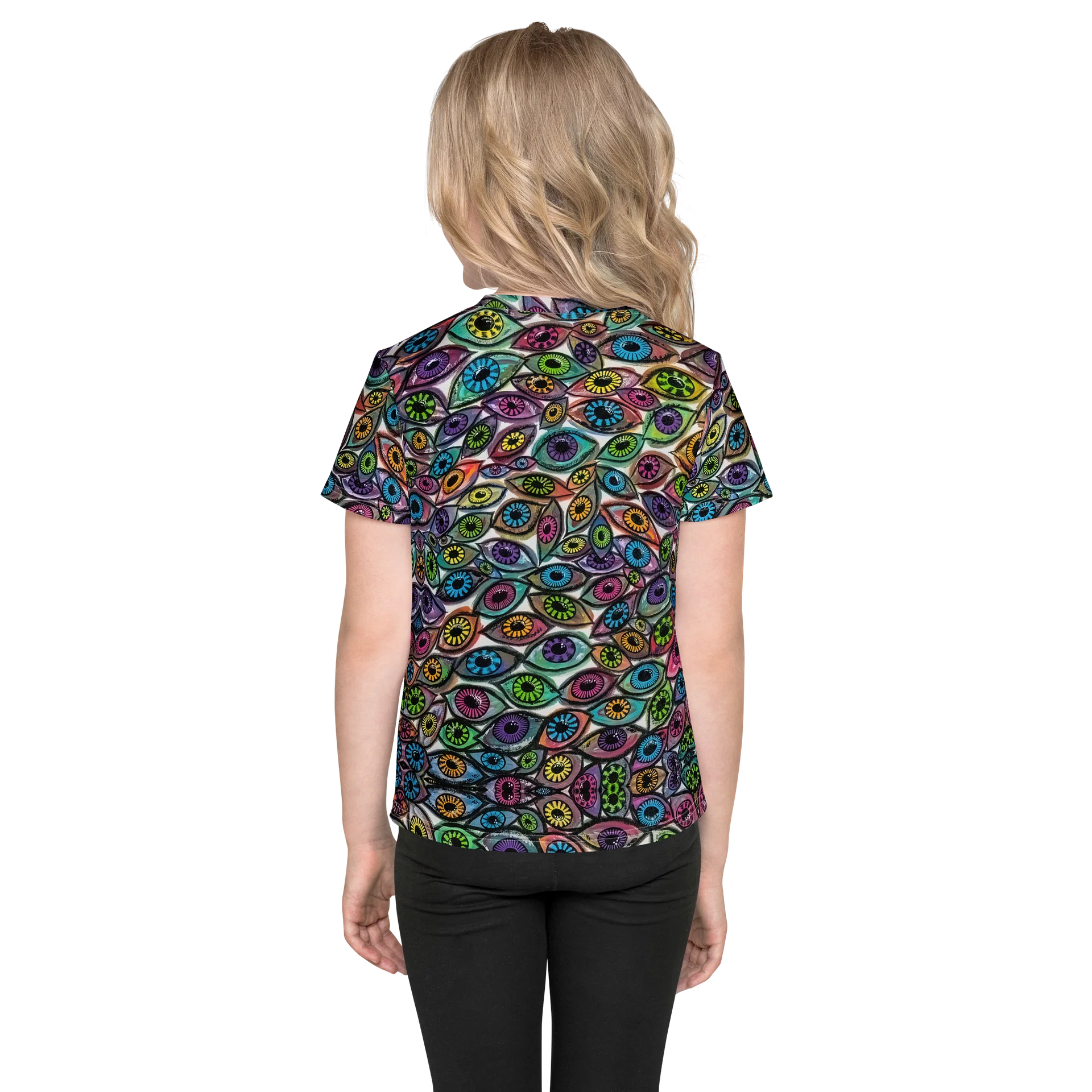 Kids Psychedelic Eyes Crew Neck T Shirt | Eye See You Too product image (2)