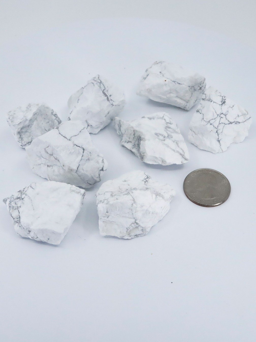 White Howlite Crystal Tumble Rough product image (3)