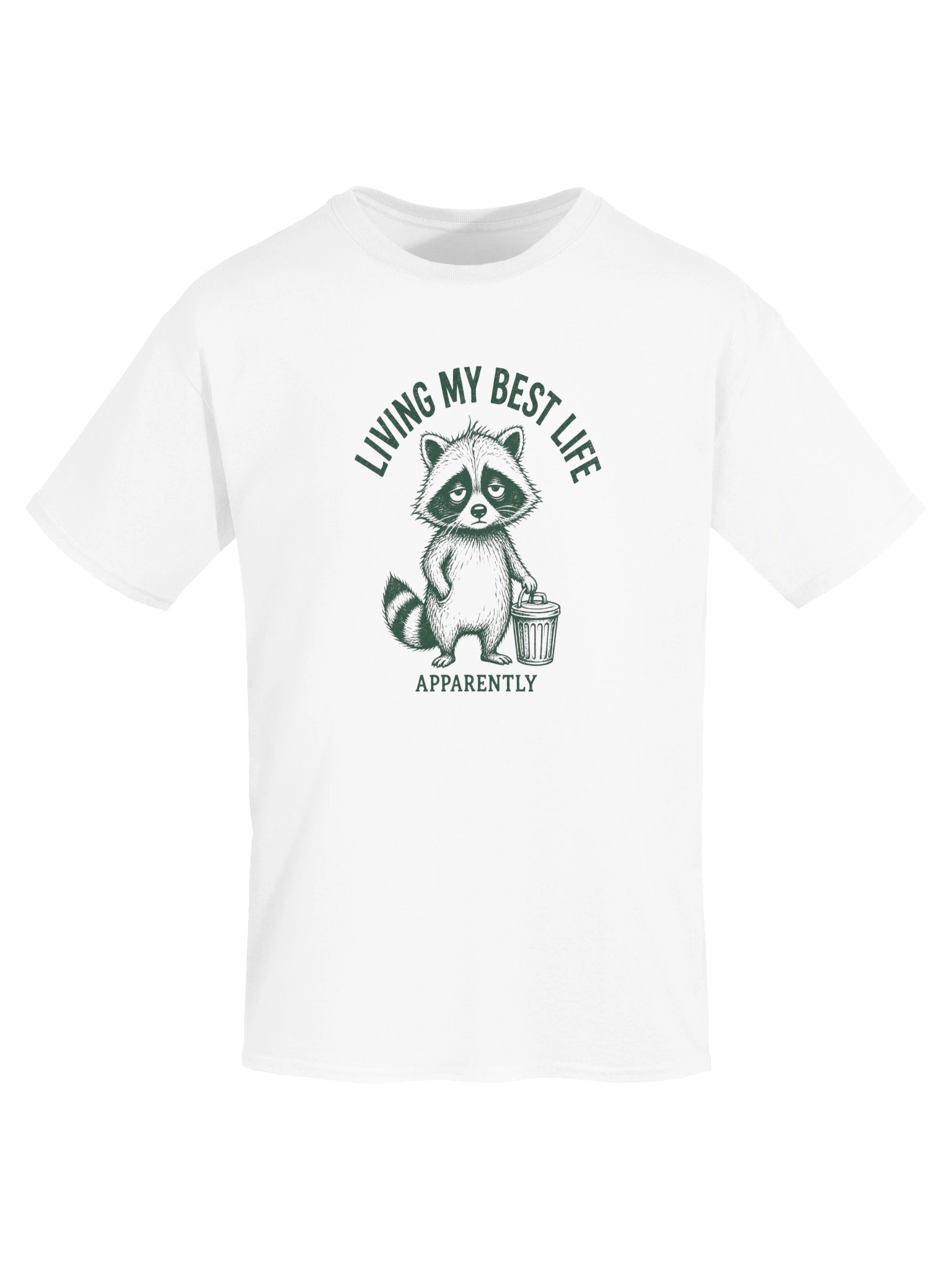Living My Best Life Apparently Shirt, Funny Raccoon Tee, Sarcastic Animal Lover Gift, Vintage Humor T-Shirt product image (5)