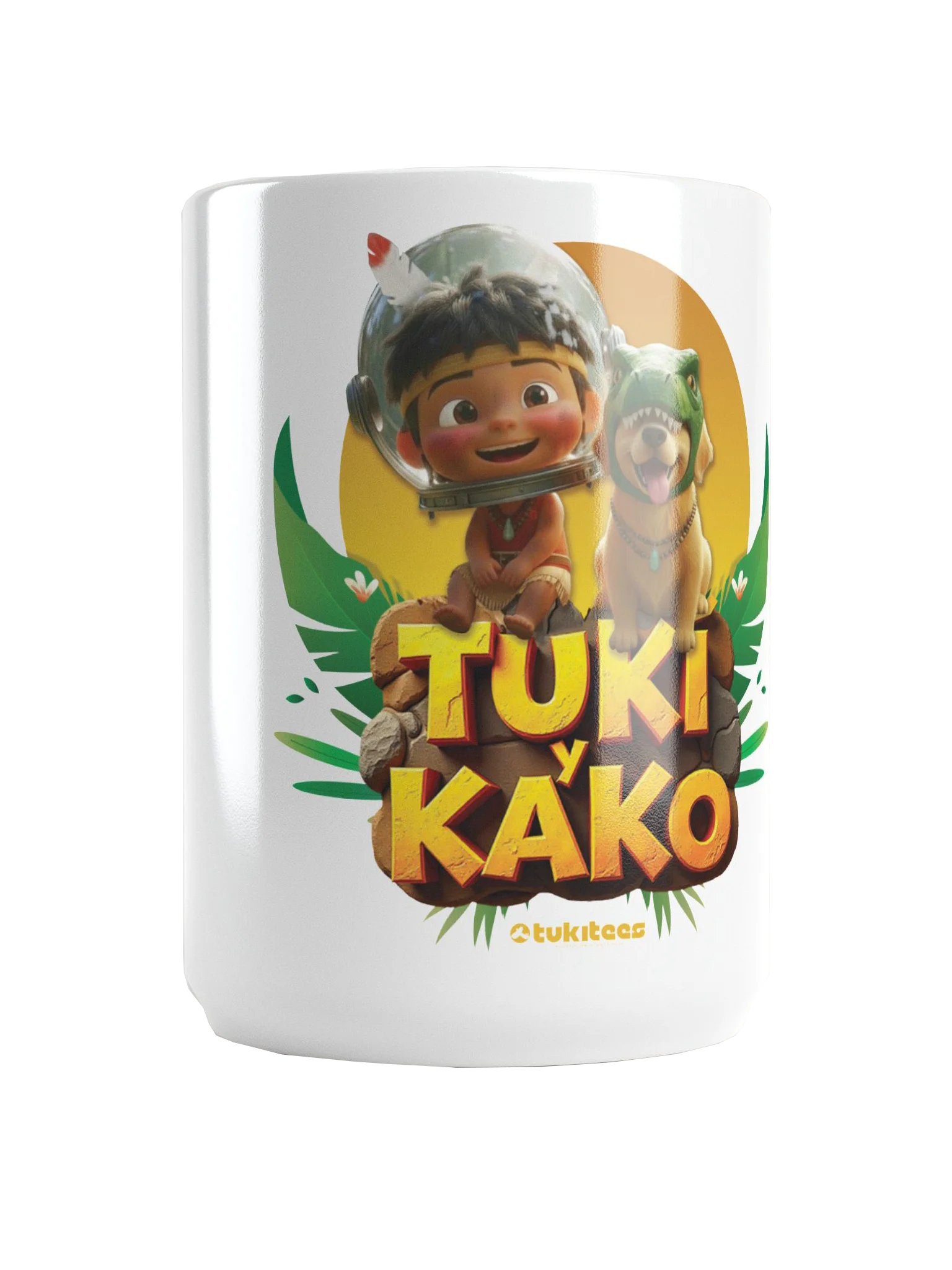 TUKI Y KAKO Adventure White Glossy Mug product image (1)