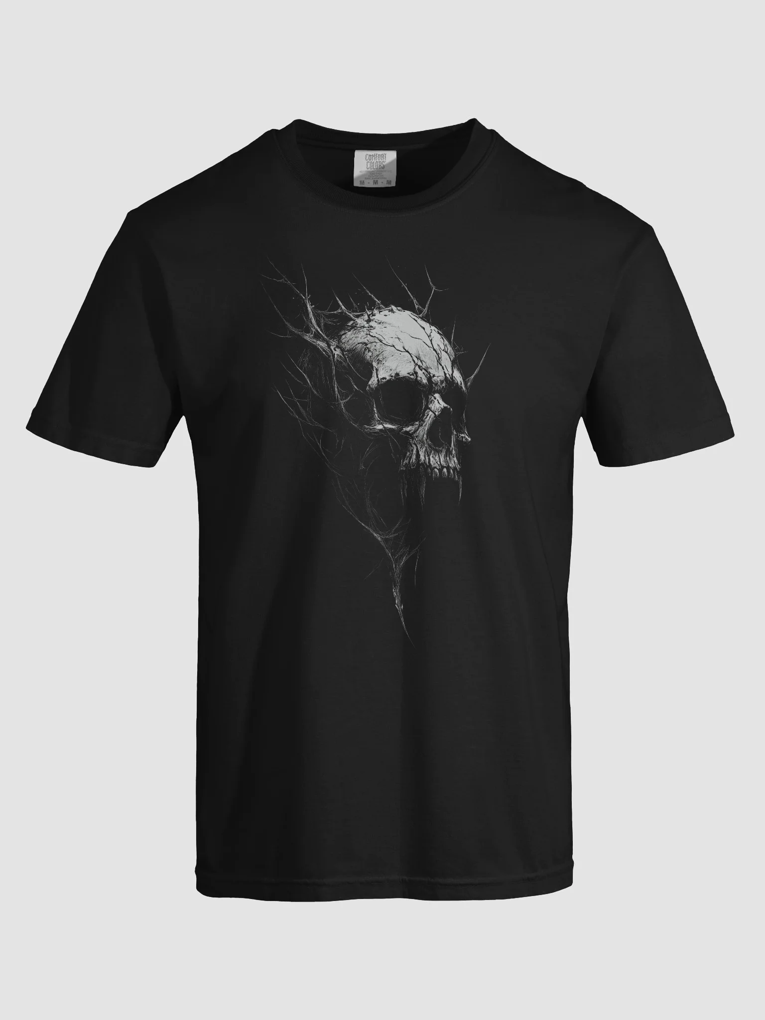 Smoke Skull Black Short-Sleeve Graphic T-Shirt product image (7)