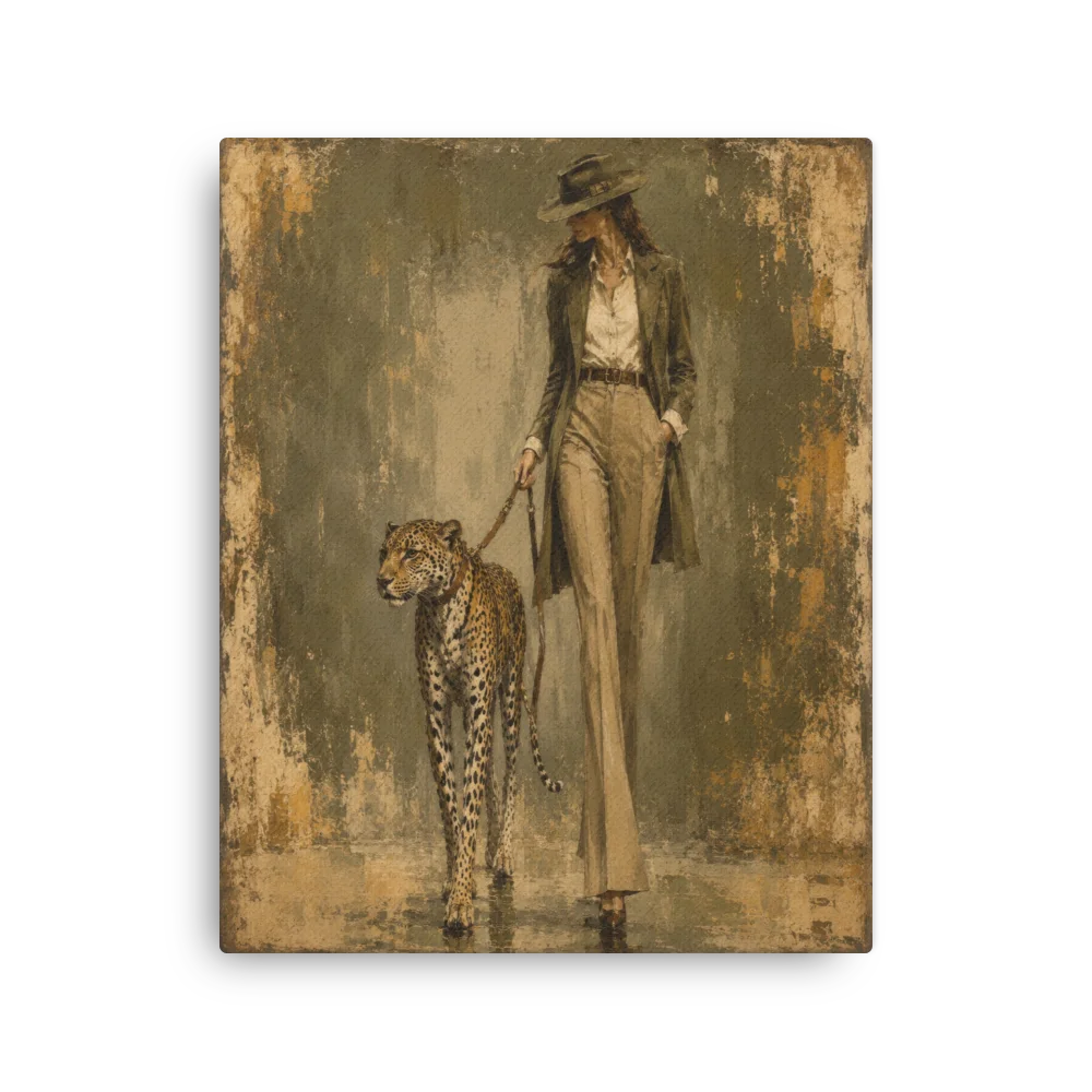 Quiet Dominion - Woman & Jaguar Canvas product image (1)