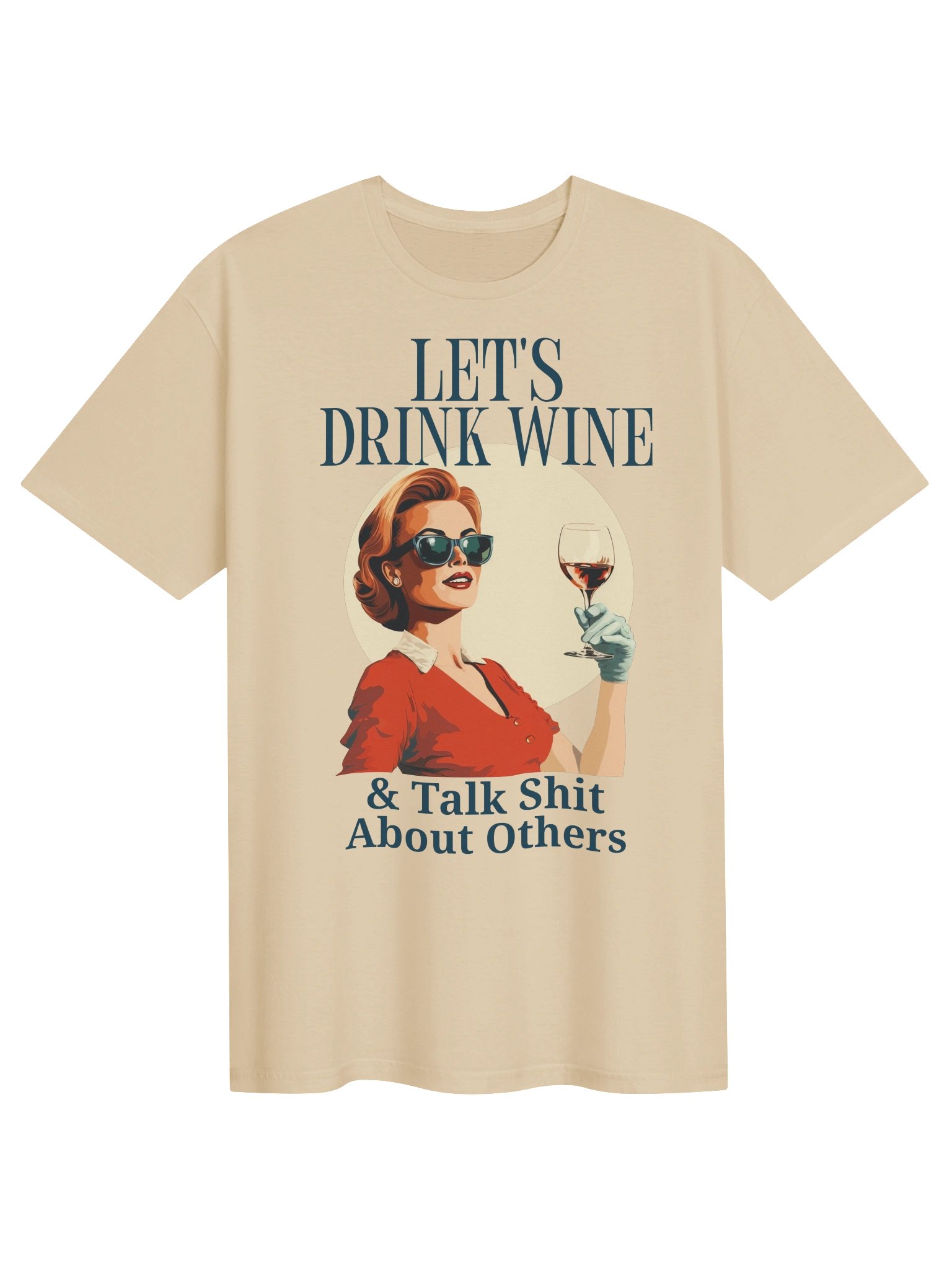 Let's Drink Wine Retro Graphic Tee product image (2)