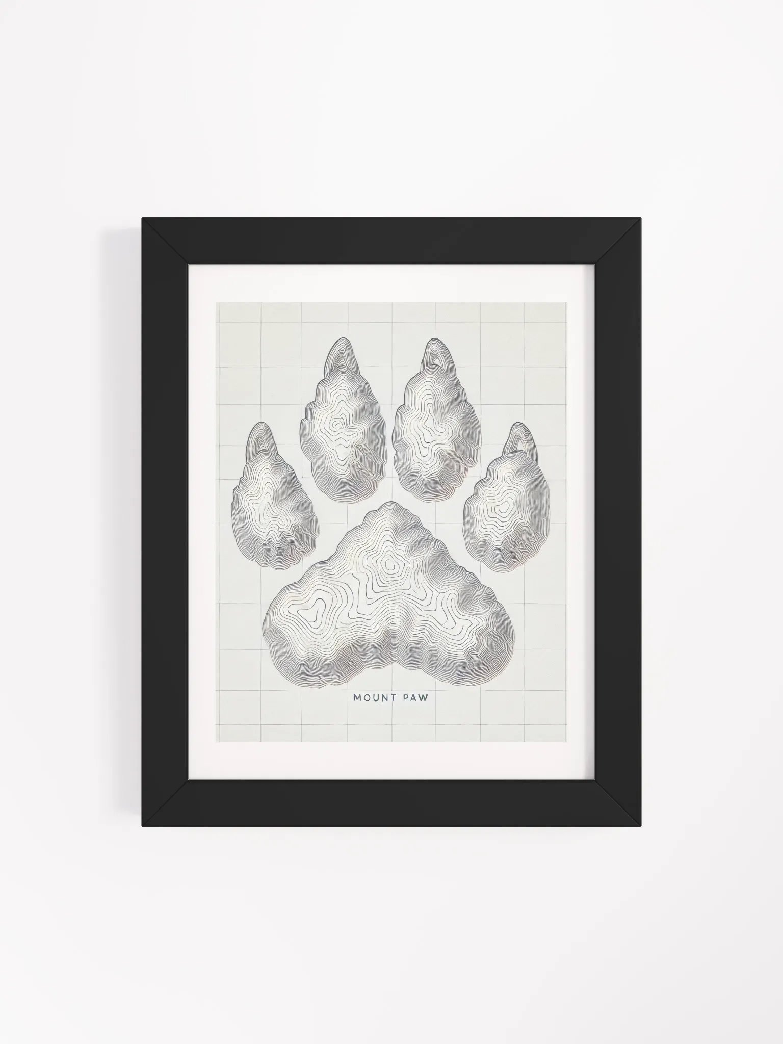 Framed Print Topographical Mt. Paw product image (4)