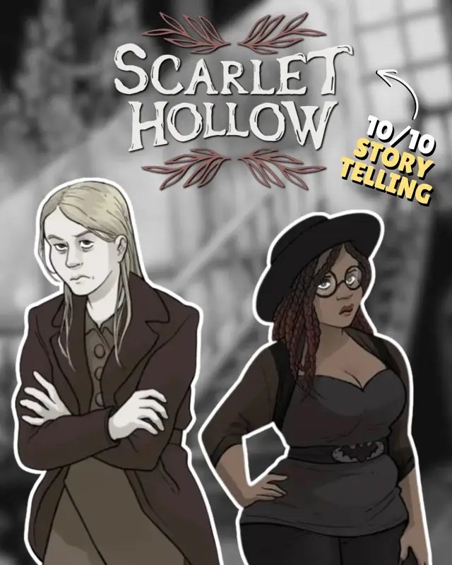 SCARLET HOLLOW is a psychological horror visual novel created by the developers that make Slay The Princess. It’s extensive branching narrative mixed with trait based choices allows each play-through to be unique and replay-able.   Scarlet Hollow is still in early access but has five chapters out of seven  ready for you to play. Because this each chapter is more like an episode, you can absolutely play Scarlet Hollow before the story is complete. Scarlet Hollow had me hooked like no other visual novel has before. I played this game and read through my first play-through in three nights over nine hours just reading before bed. I had such a hard time putting the game down. There is so much depth to this small yet mysterious Appalachian, North Carolina town. Every where you turn there is a new creepy character, mythological creatures, or you are finding yourself in the middle of some unexpected chaos. The story twists and turns in so many ways and has so many possible outcomes keeping the story fresh and exciting at all times. Not everyone is who they seem in Scarlet Hollow.  Scarlet Hollow also has friendship and relationship dynamics so you can romance a few of the NPCs in your play-through. These relationships also change how the town views you and impacts your choices through out the game. Different friendship and romance options add another layer of replay-ability to this game.  Reading has always been something I’ve struggled with. I’ve found that visual novels help my brain focus on reading because it’s a more immersive experience than just looking at words on a page. While I really wish Scarlet Hollow had voice acting to improve accessibility, I understand why they made the decision not to. There is so much dialogue, adding voice acting would probably extend the release date by many years. There really is THAT much story to explore. I also think the price is a bit high for an early access visual novel so I hope they do not raise the price at full release. I did snag it on Steam while it was on sale and recommend to look out for a sale before purchasing as well. I absolutely trust that Black Tabby Games will drop an absolutely epic finale to wrap up Scarlet Hollow. ⭐️ RATING: 10/10 ⭐️ #whattoplay #horrorgames #gaming #videogames #gamereviews  
