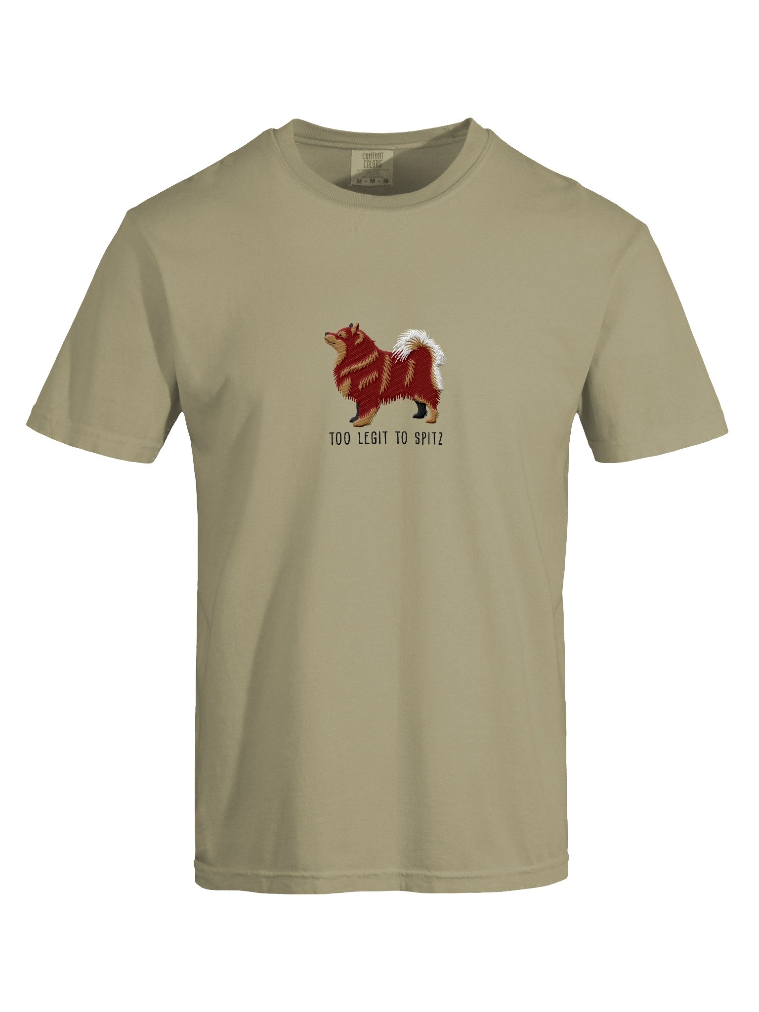 Too Legit to Spitz T-Shirt(Embroidered) of a Finnish Lapphund(Chocolate & Tan) product image (10)