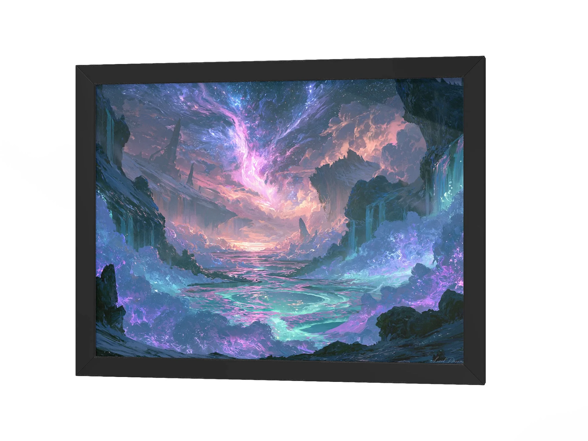 Prismatic Ocean Framed Art Print — Prismatic Astral Tide product image (4)
