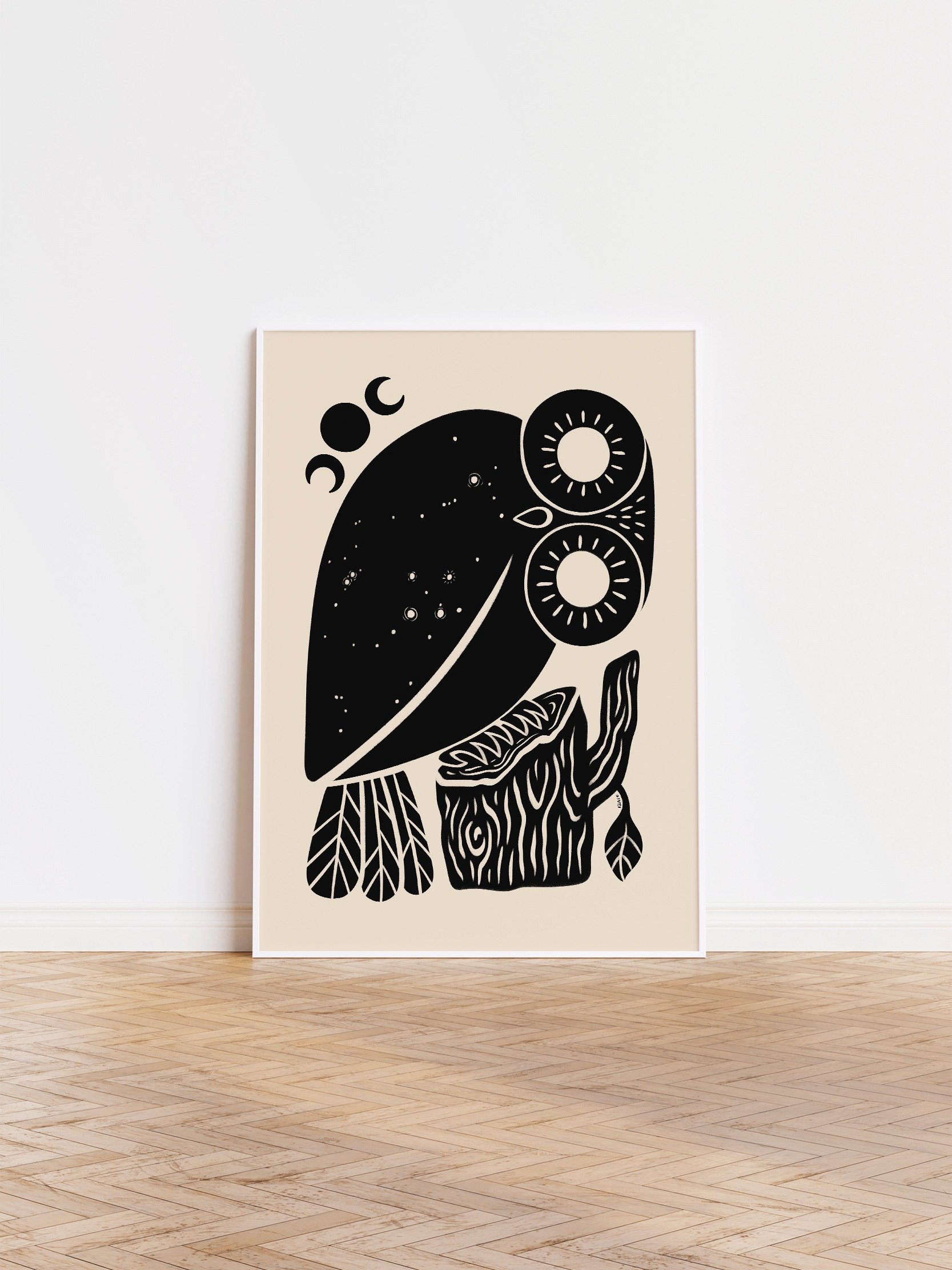 Owl of Athena Bird Art Print No.1 product image (1)