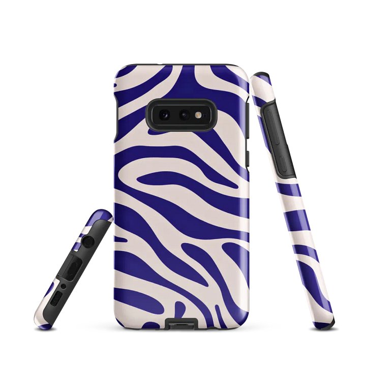 Wavy Lines (Blue and White) Tough Case for Samsung® product image (1)