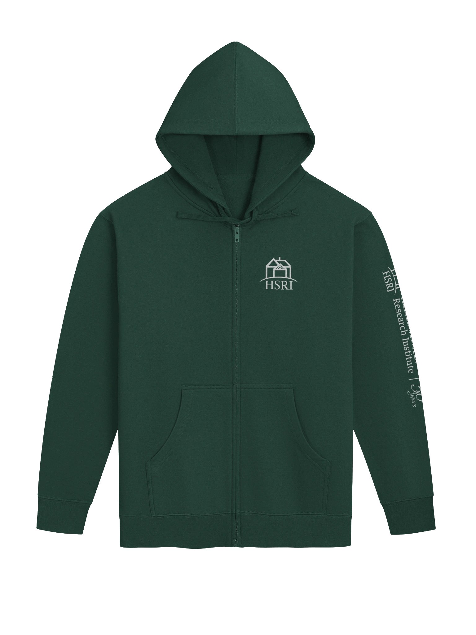 HSRI 50th Anniversary Zip-up Hoodie - Forest Green product image (1)