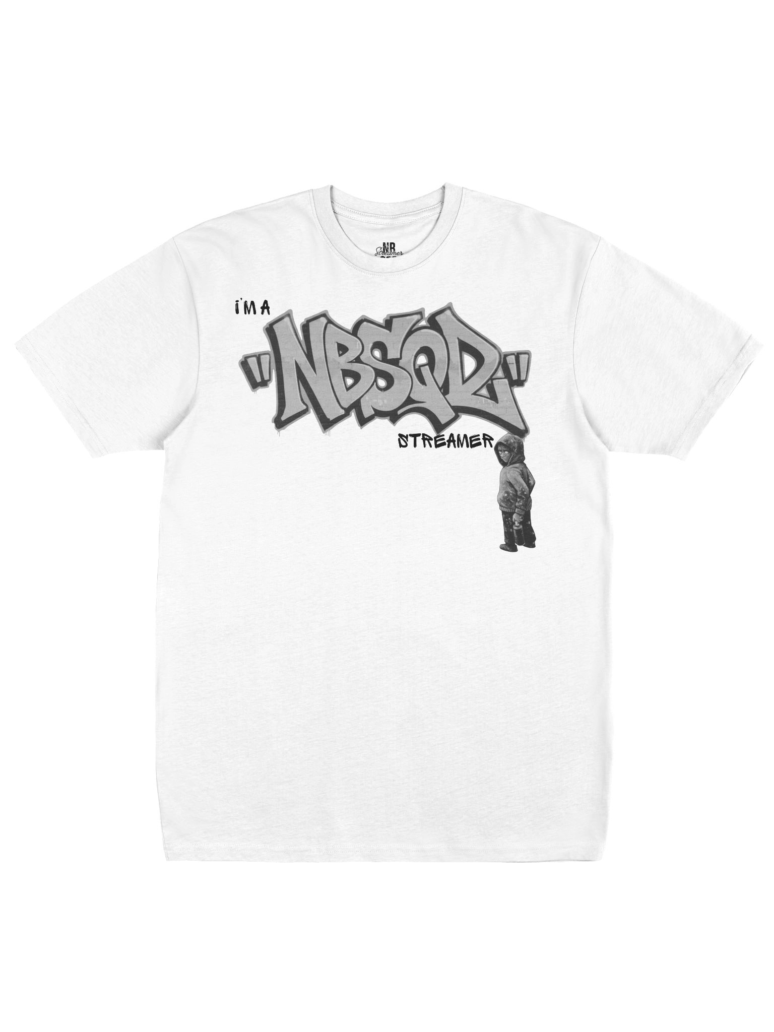 NBSQD Graffiti Mens WHT T-Shirt - Break The Rules Its Part of The Game product image (1)