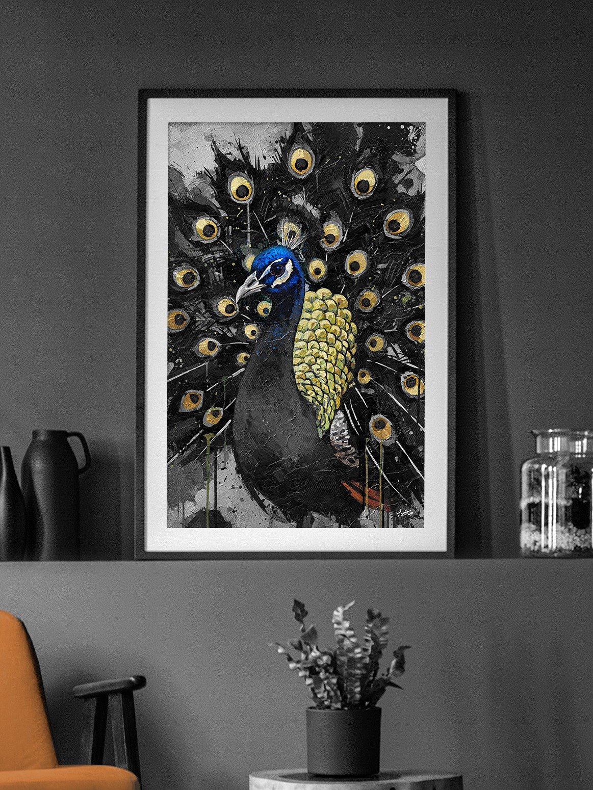 Majestic Peacock – Modern Abstract Canvas Wall Art product image (6)