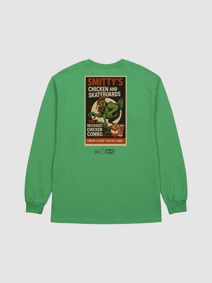 “Smitty's Chicken & Skateboards” (long sleeve) product image (2)