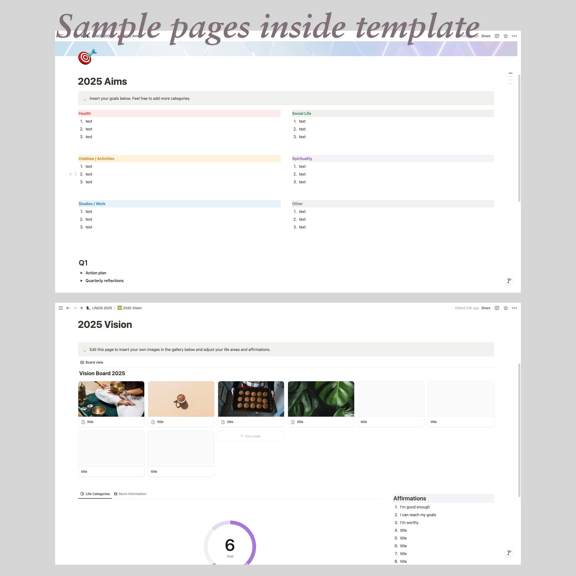 LifeOS 2025 - Template for Notion (digital download) product image (4)
