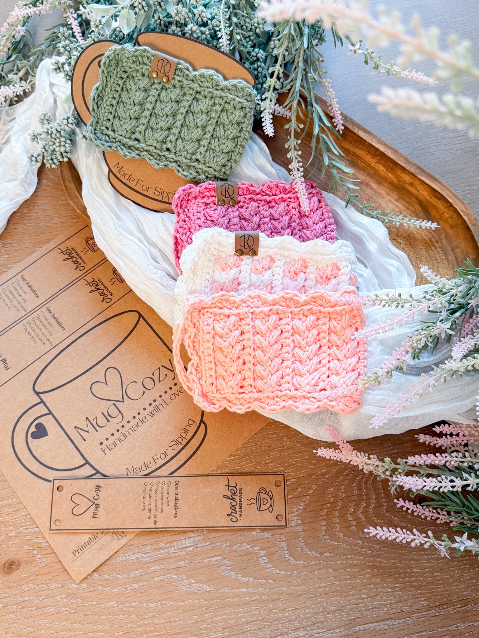 Wheat Stitch™ Crochet Scalloped Mug Cozy product image (7)