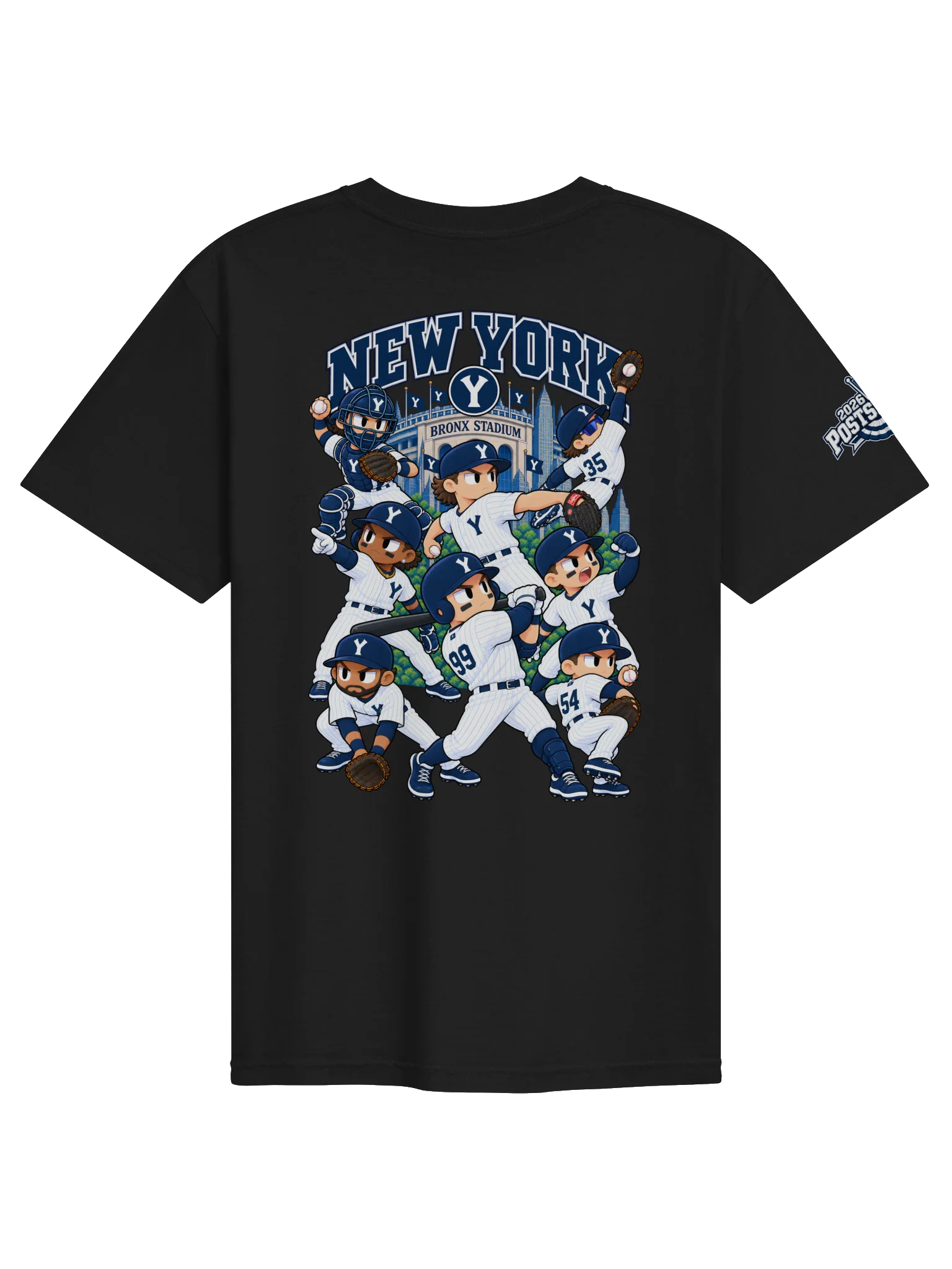 New York Bronx Baseball 2026 "Postseason" Animated Player Back Print T-Shirt product image (2)
