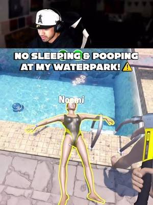 To Be Fair, I Had Just Started My Waterpark BUT Still! Who Comes To The Waterpark To Sleep & Poop In The Pool Especially On The Floor Like Cmon…🙄 W/@WeLuvTwin  #waterparksimulator #gaming #funny 