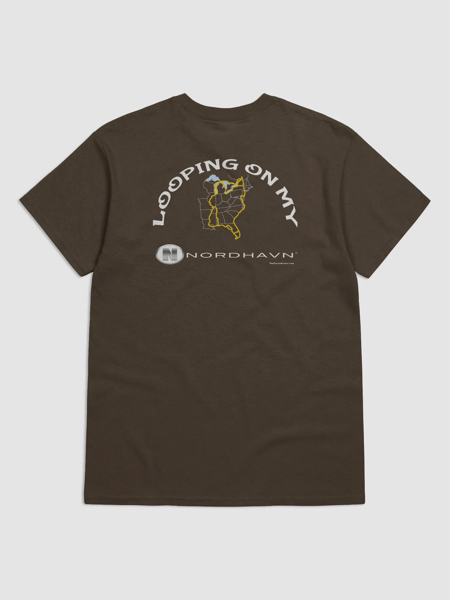 Looping On My Nordhavn - T-Shirt - Dark Shirt w/White Logo product image (1)
