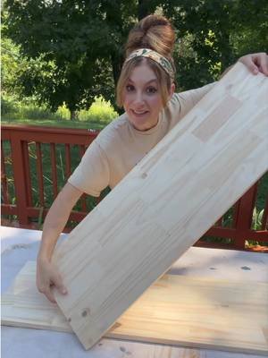I made this out of wood and cinderblocks! 😍 #woodworking #gardening #homedecor #diy #fyp 