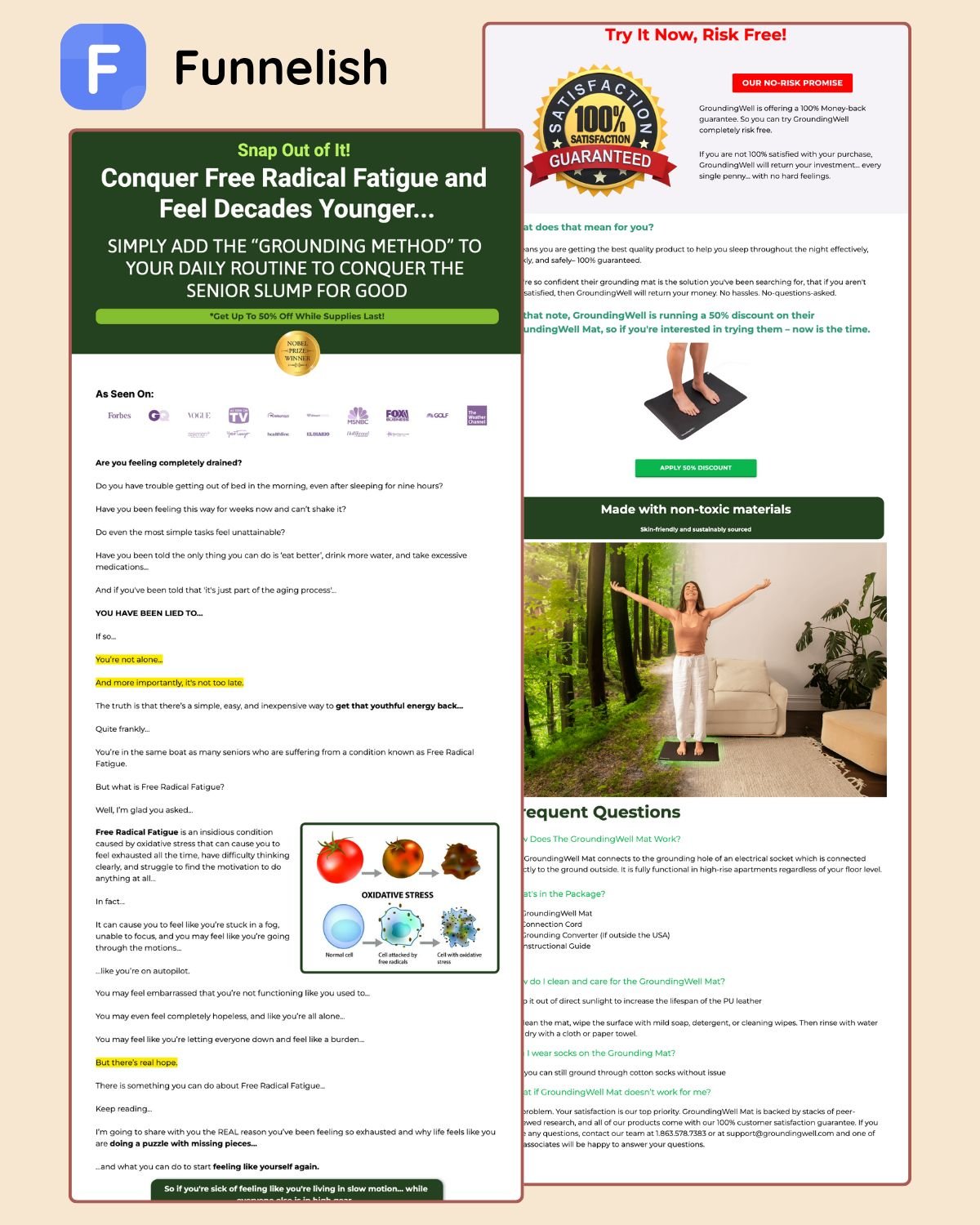 GroundingWell Mat Advertorial Page | Funnelish product image (1)