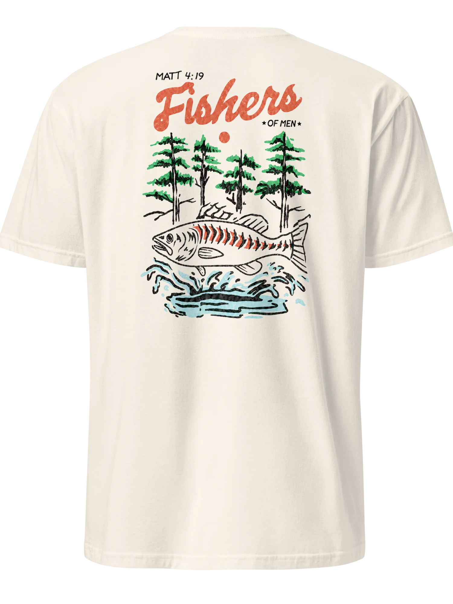 Fishers of Men Matthew 4:19 Christian Fishing T-Shirt product image (7)