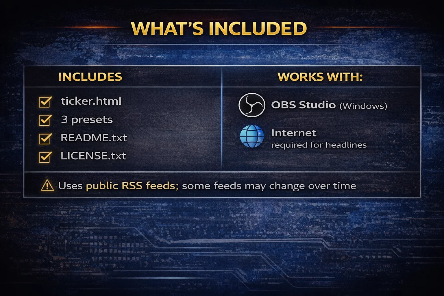 Live News Ticker for OBS (No Subscription) product image (5)