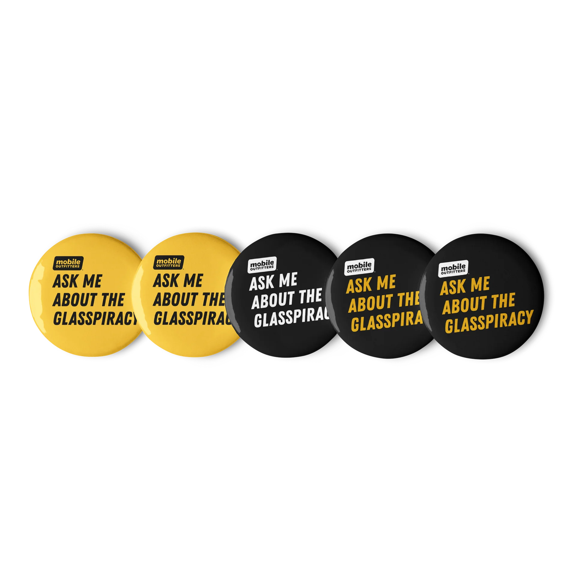 Ask Me About the Glasspiracy Button Pins product image (4)