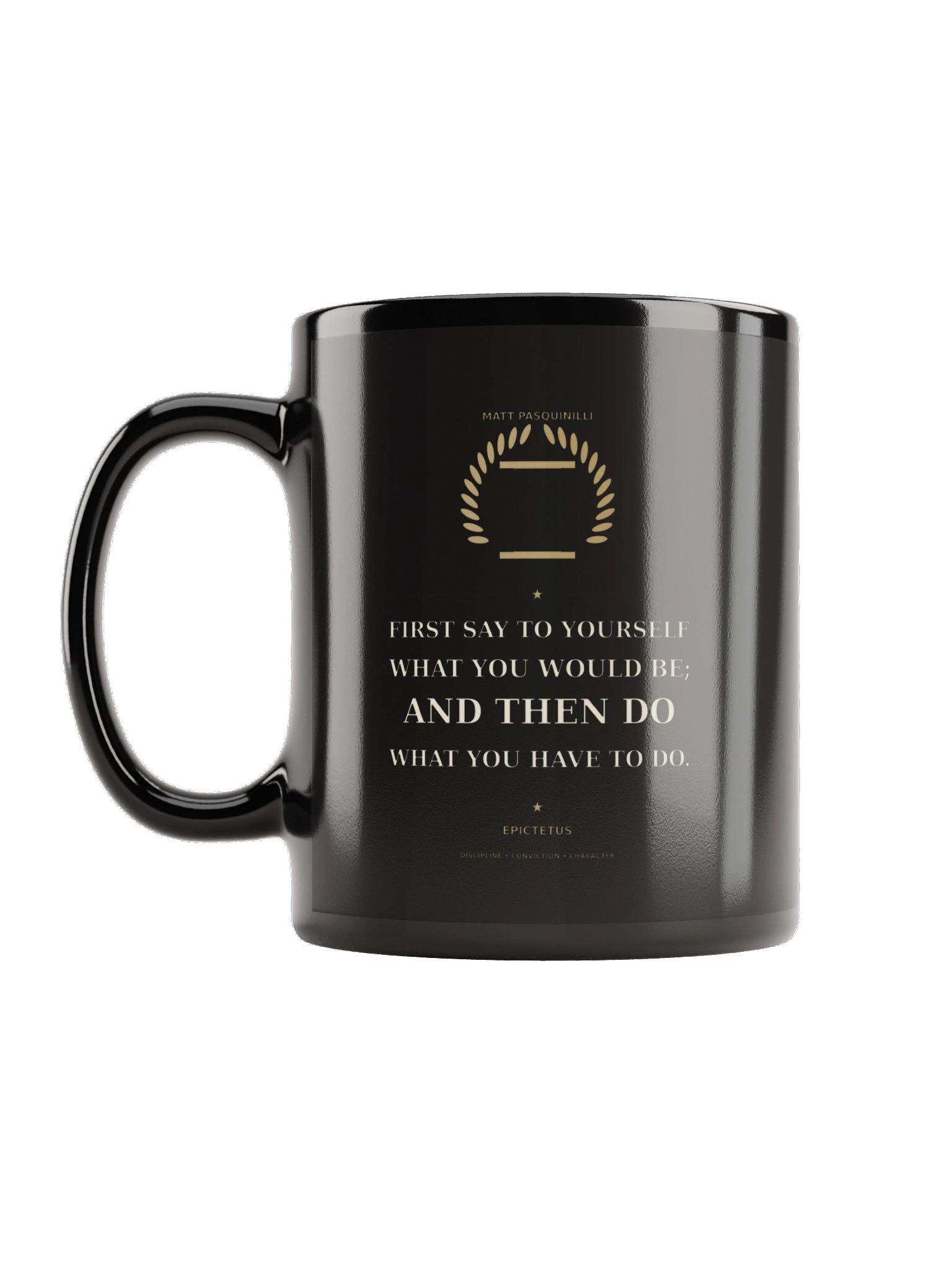 Do the Work — Epictetus Black Mug product image (7)