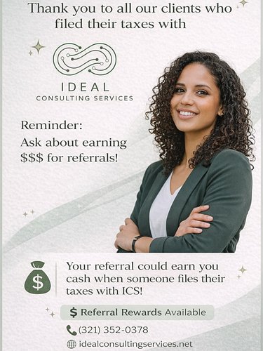 📍 Tax Preparation • Small Business • 1099 • W-2
🌐 idealconsultingservices.net

#taxseason #taxpreparations #taxrefund #SmallB...