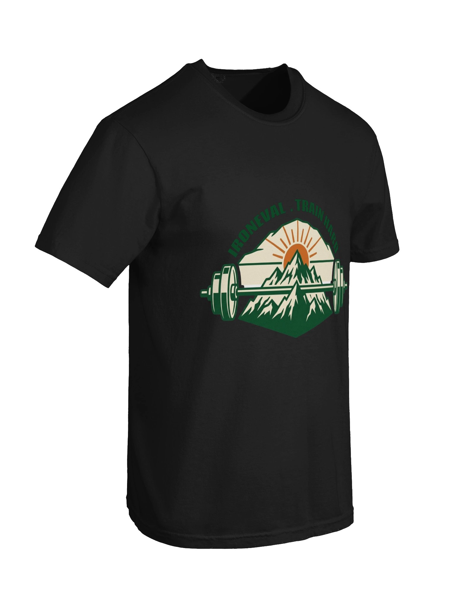 IronEval Train Hard Mountain Barbell Gym T-Shirt for Lifters product image (11)