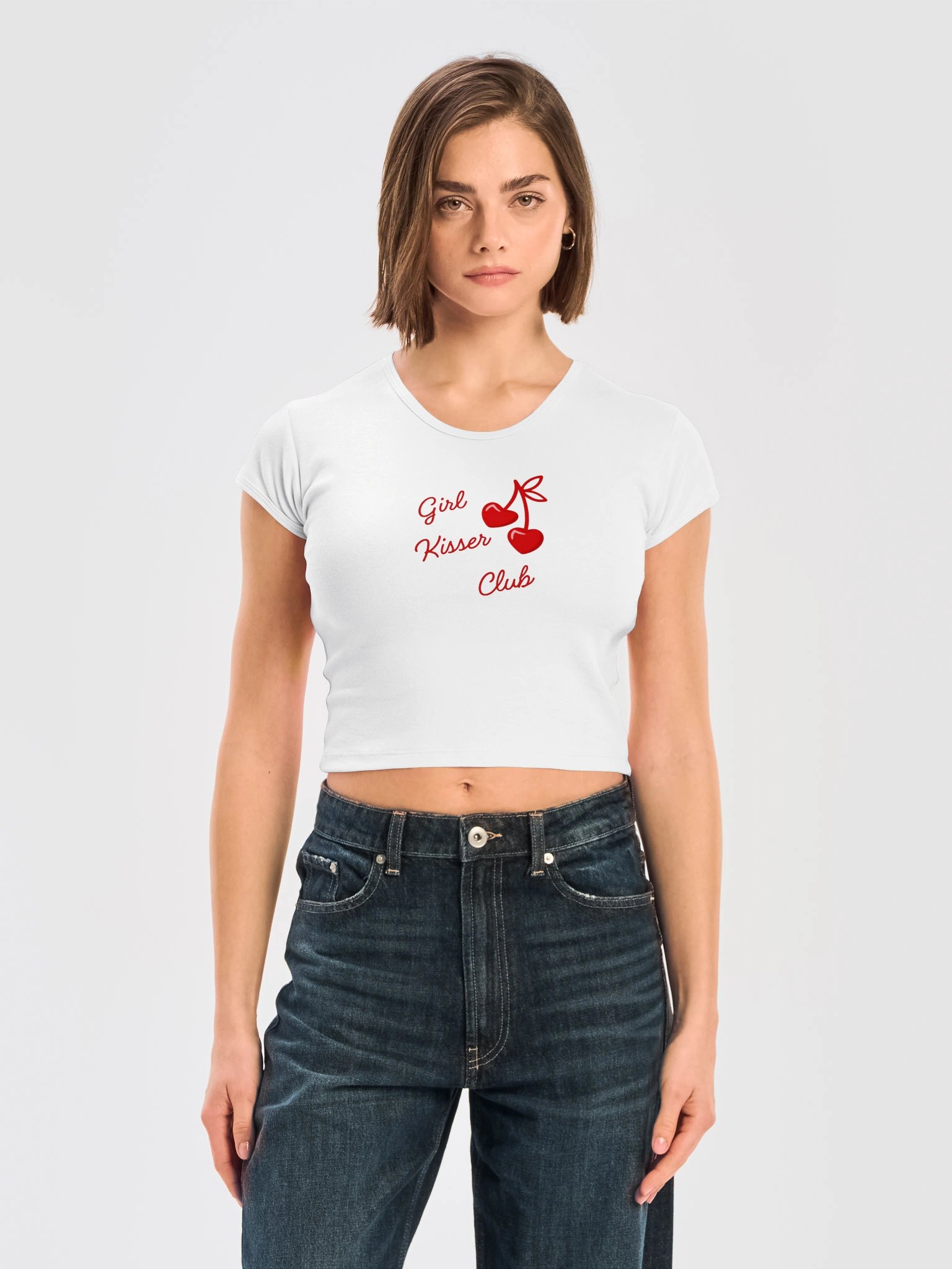 Girl Kisser Club Fitted Baby Tee product image (3)