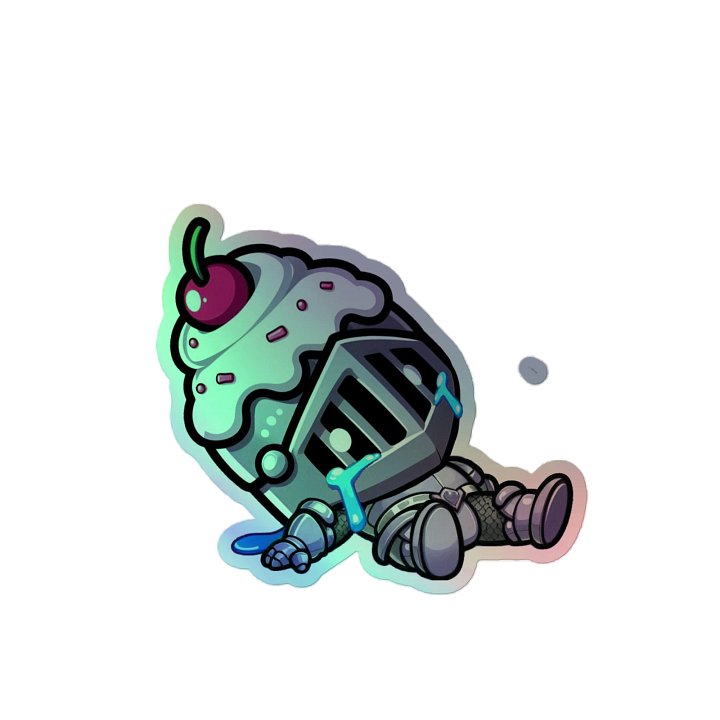 Cupcake Knight Holographic Sticker Set product image (2)