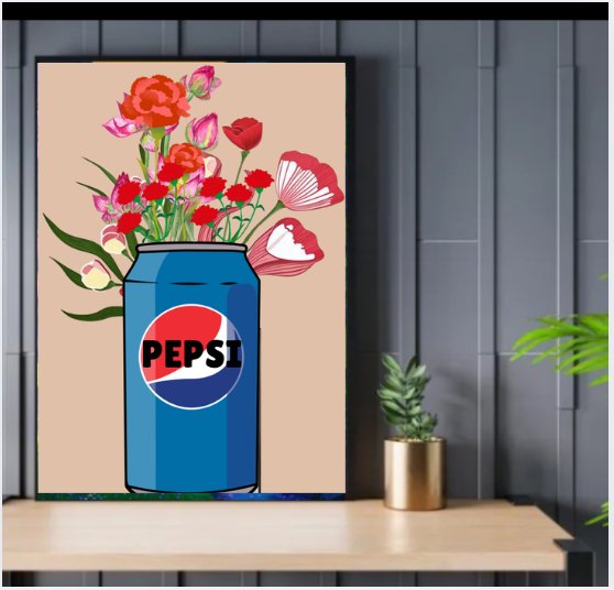 Pepsi Flower Wall Art product image (2)
