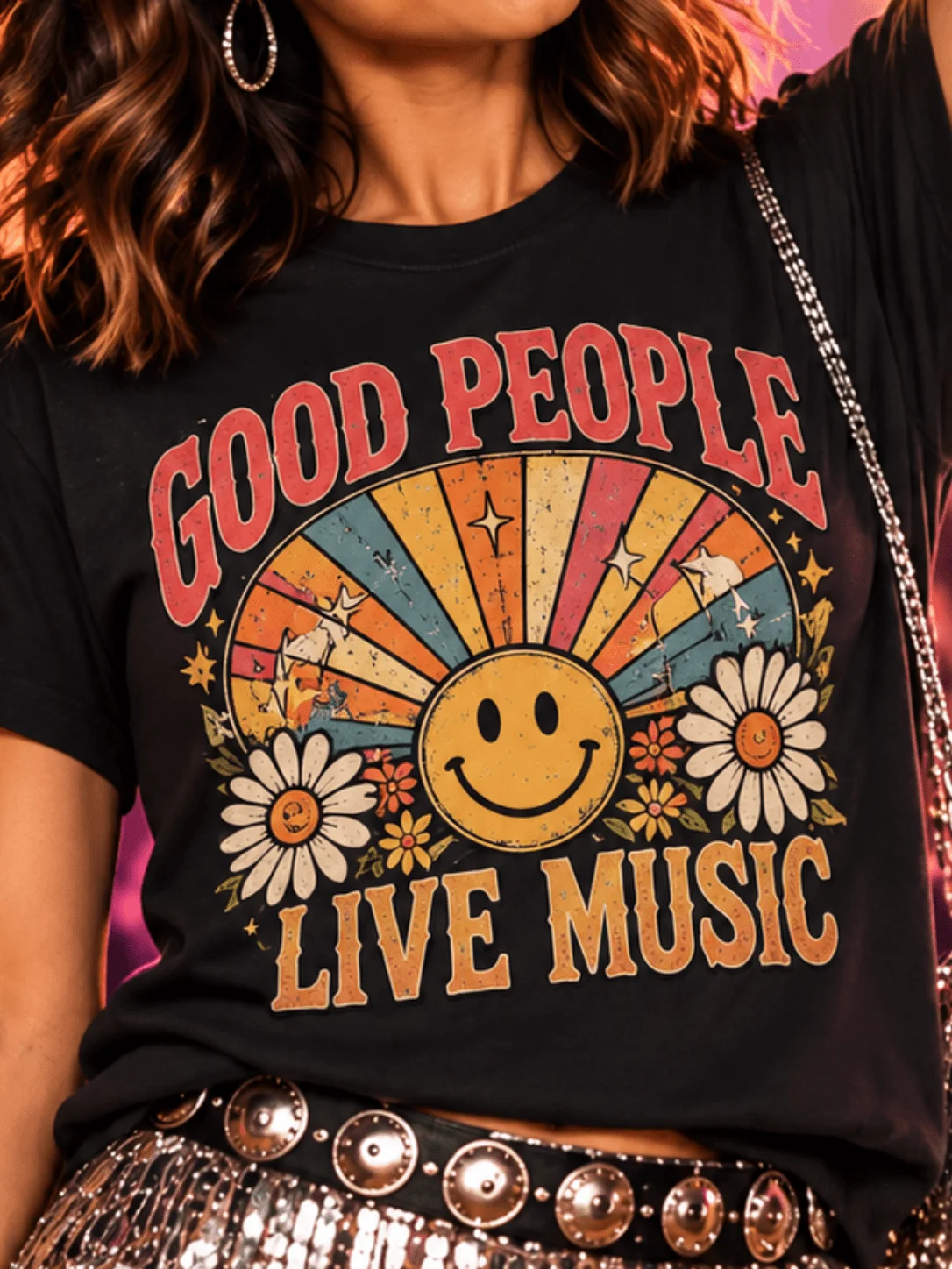 Good People Live Music Retro Concert T-Shirt product image (1)