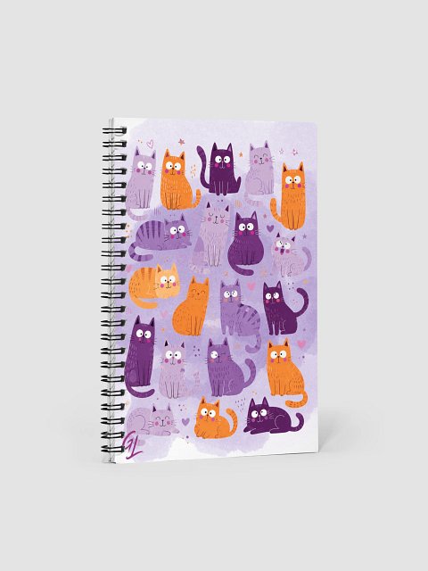 Chat - Chats mauves et oranges