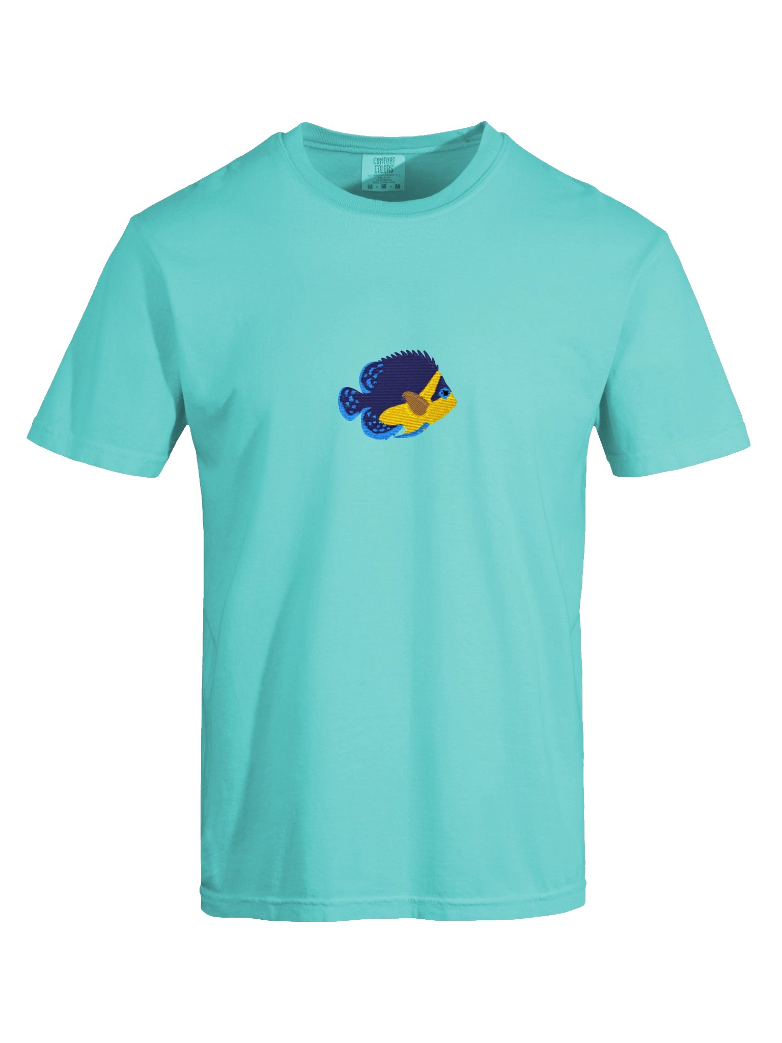 Venustus Angelfish Embroidered Shirt | Reef Aquarium Fish Embroidery Tee | Saltwater Marine Fish Apparel product image (9)